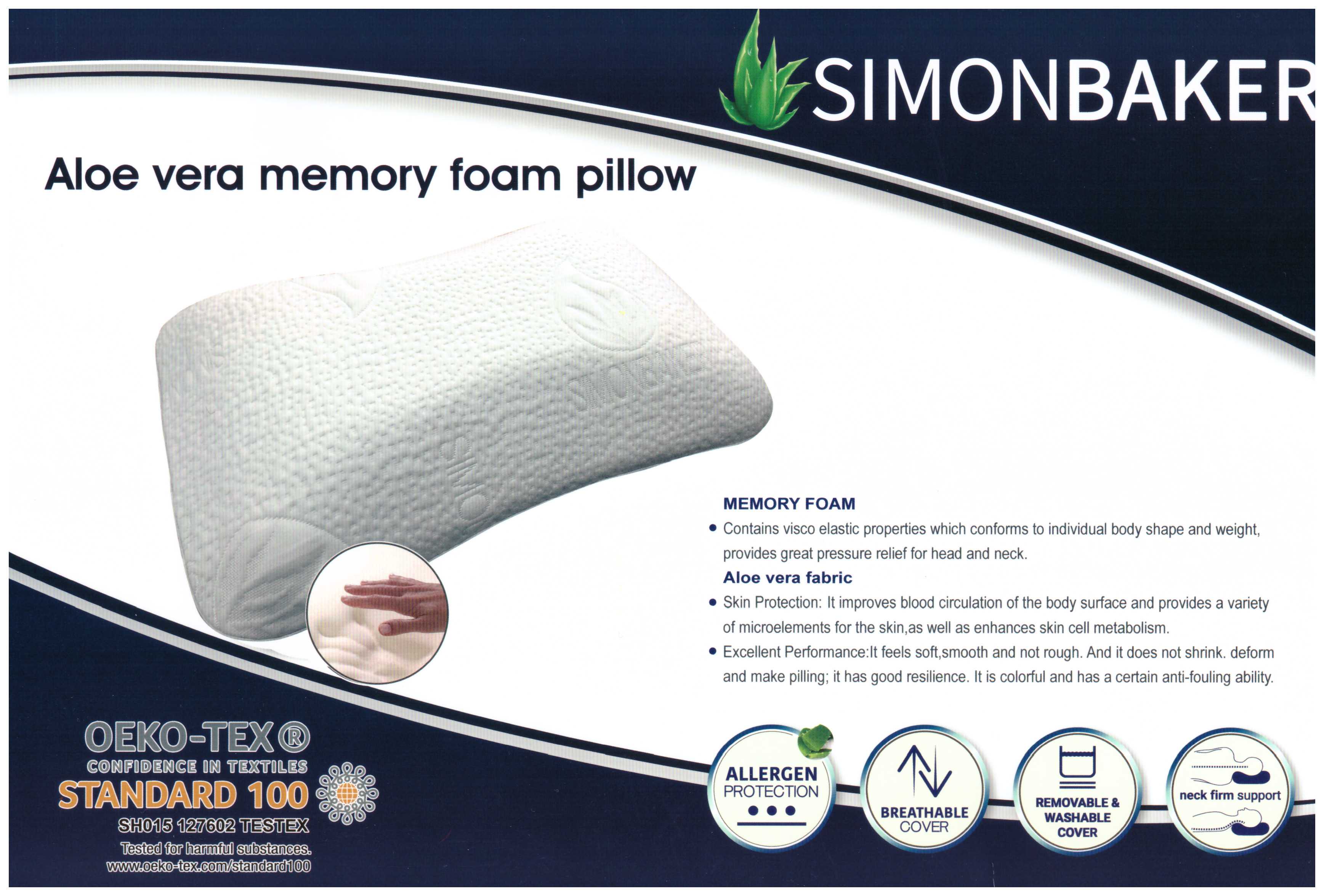 Aloe Vera Memory Foam Pillow - Beds & Pillows