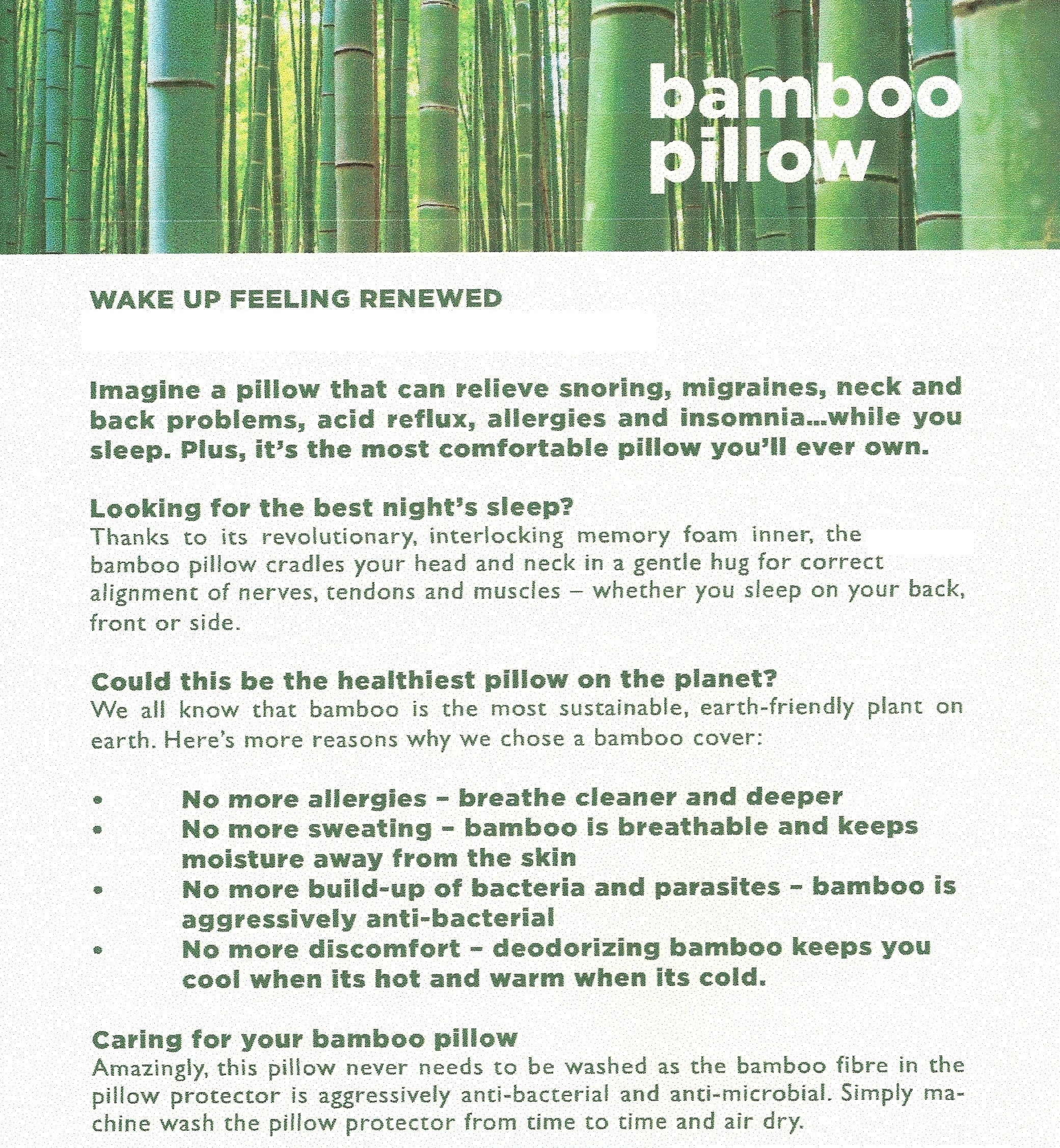 Bamboo Pillows - Beds & Pillows